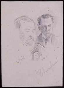 Porträtt av Reginald Blomfield, ca 1894 (penna på papper) av Francis Wilfred Lawson