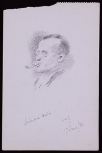 Porträtt av S Nicholson Babb av Francis Wilfred Lawson