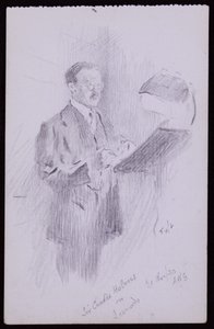 Porträtt av Sir Charles Holmes av Francis Wilfred Lawson