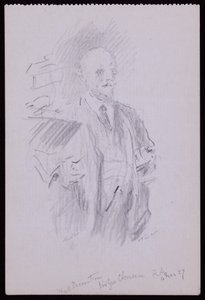 Porträtt av Sir George Clausen av Francis Wilfred Lawson