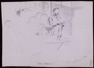 Porträtt av William [? Morris av Francis Wilfred Lawson