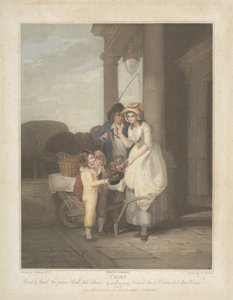 Cries of London: Round and Sound, Five Pence a Pound, Duke Cherries, graverade av Anthony Cardon (1772-1813) 1795 av Francis after Wheatley