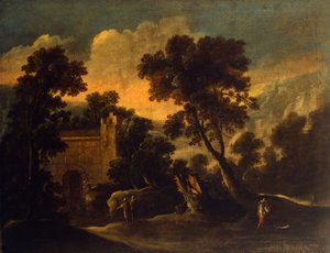 Landskap med ruiner, ca 1634