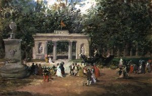 Porten till den botaniska trädgården i Madrid från Pradomuseet av Francisco Domingo Marqués