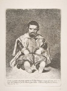 En dvärg en dvärg känd som El Primo efter Diego Velázquez, 1778. av Francisco de Goya