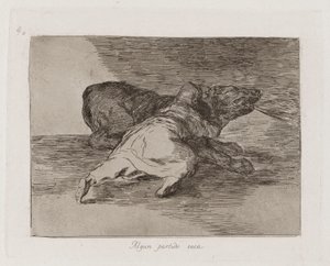 He Gets Something Out of It, Plate 40 från The Disasters of War av Francisco de Goya
