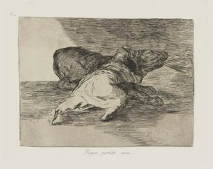 Något parti tar ut. (Han får ut något av det.), pl. 40 från serien The Disasters of War av Francisco de Goya