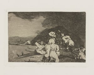 Du mår bra. (Det tjänar dig rätt.), pl. 6 från serien The Disasters of War av Francisco de Goya