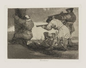 Barbarer! (Barbarer!), pl. 38 från serien The Disasters of War av Francisco de Goya