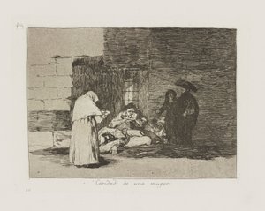 Välgörenhet av en kvinna. (En kvinna av Francisco de Goya