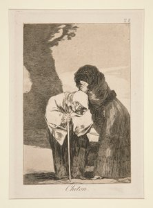 Chiton (Tyst), pl. 28 från serien Los caprichos av Francisco de Goya