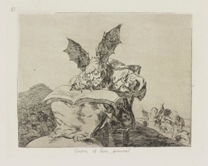 Mot det allmänna bästa. (Mot det allmänna bästa.), pl. 71 från serien The Disasters of War av Francisco de Goya