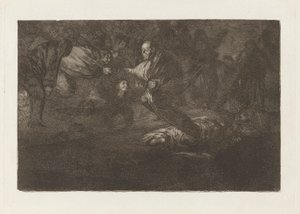 Gud skapar dem och de går samman (God Creates Them and They Join Up Together), från serien Los disparates (Los proverbios) av Francisco de Goya