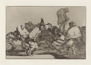 Disparate de carnaval (Carnival Folly), även känd som Alegrias antruejo, que ma?ana seras ash (Rejoice, Carnival, for Tomorrow You Will Be Ashes), från serien Los disparates (Los proverbios) av Francisco de Goya
