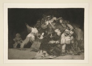 Disparat allmän (General Folly), pl. 9 från serien Los proverbios av Francisco de Goya