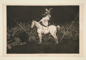 Disparate puntual (Punctual Folly), onumrerad platta från serien Los proverbios av Francisco de Goya