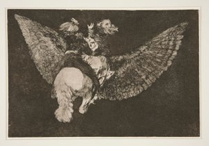 Disparate volante (Flying Folly), pl. 5 från serien Los proverbios av Francisco de Goya