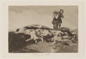 Begrav dem och håll tyst, tavla 18 från The Disasters of War av Francisco de Goya