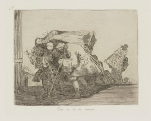Den här är inte mindre. (Detta är inte mindre så), pl. 67 från serien The Disasters of War av Francisco de Goya