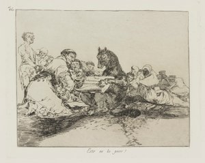 Det här är det värsta! (Det är det värsta av det!), pl. 74 från serien The Disasters of War av Francisco de Goya