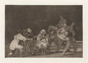 Lojalitet, även känd som Han som inte gillar dig kommer att förtala dig på skämt, från serien The Nonsense (The Proverbs) av Francisco de Goya