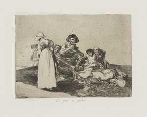 Det värsta är att fråga. (The Worst Is To Beg.), pl. 55 från serien The Disasters of War av Francisco de Goya