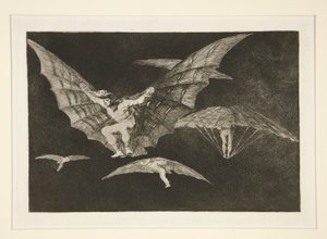 Mode of Flying (A Way of Flying), pl. 13 från serien Ordspråken av Francisco de Goya