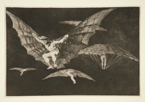 Mode of Flying (A Way of Flying), pl. 13 från serien Ordspråken av Francisco de Goya