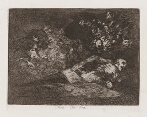 Ingenting. [Elllo dir?] (Ingenting. The Event Will Tell), Platt 69 från The Disasters of War av Francisco de Goya