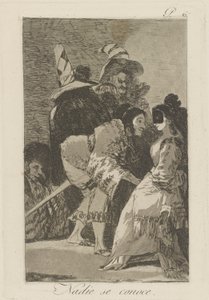 Nadie se conoce. (Ingen känner sig själv.), pl. 6 från serien Los caprichos av Francisco de Goya