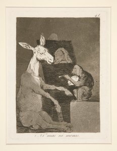 Varken mer eller mindre (varken mer eller mindre), pl. 41 från serien The Whims av Francisco de Goya