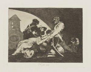 Inte ens för dem. (Inte gör dessa.), pl. 11 från serien The Disasters of War av Francisco de Goya