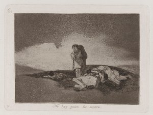 Det finns ingen som hjälper dem, tavla 60 från The Disasters of War av Francisco de Goya