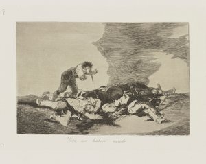 För det är du född. (Det här är vad du är född till.), pl. 12 från serien The Disasters of War av Francisco de Goya