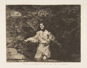 Plate1 från The Disasters of War The Disasters of War: Sad..., ca. 1815 utgiven 1863. av Francisco de Goya