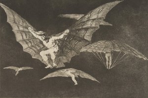 Tavla 13 från The Disparates: A Way of Flying, ca. 1816-23 utgiven 1864. av Francisco de Goya