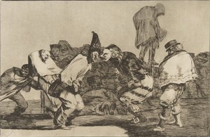 Tallrik 14 från Disparates: Carnival Folly, ca. 1816-23 utgiven 1864. av Francisco de Goya