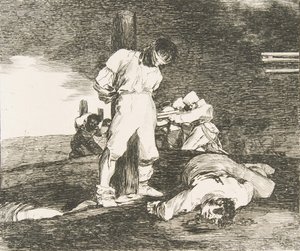 Platta 15 från The Disasters of War Los Desastres de la Guerra: Och det finns ingen hjälp...., 1810. av Francisco de Goya