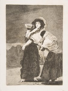 Plåt 16 från Los Caprichos:För himlens skull: och det var hennes mor Dios la Perdone..., 1797-98. av Francisco de Goya