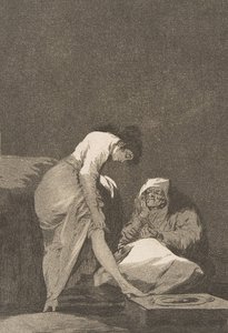 Tavla 17 från Los Caprichos: Den är fint sträckt av Francisco de Goya
