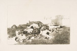 Platta 22 från The Disasters of War Los Desastres de la Guerra: Ännu värre. Både och..., 1810. av Francisco de Goya