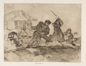 Platta 28 från The Disasters of War Los Desastres de la Guerra: Rabbl..., 1810 publicerad 1863. av Francisco de Goya