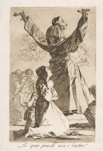 Tallrik 52 från Los Caprichos: Vad en skräddare kan göra! Vilken skräddare kan!, 1799. av Francisco de Goya