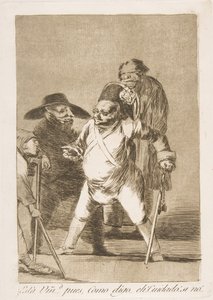 Tallrik 76 från Los Caprichos: Du förstår... ja, som jag säger... eh! Se upp! annars..., 1799. av Francisco de Goya
