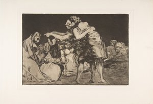 Tavla 7 från Disparates: Disorderly Folly, ca. 1816-23 utgiven 1864. av Francisco de Goya