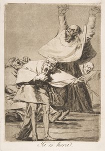 Plåt 80 från Los Caprichos: Det är dags Ya es hora., 1799. av Francisco de Goya