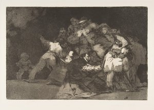 Tavla 9 från Disparates:General folly, ca. 1816-23 utgiven 1864. av Francisco de Goya