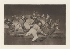 Si Marina Bayl?, tome lo que hall? (If Marion Will Dance, Then She has to Take the Consequences), från serien Los disparates (Los proverbios) av Francisco de Goya