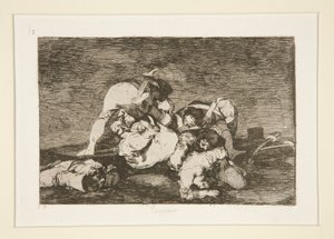 Varken (eller [Do These] Heller), pl. 10 från serien The Disasters of War av Francisco de Goya