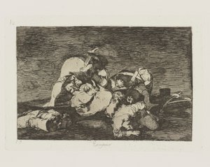 Inte alls. (Gör inte heller dessa.), pl. 10 från serien The Disasters of War av Francisco de Goya
